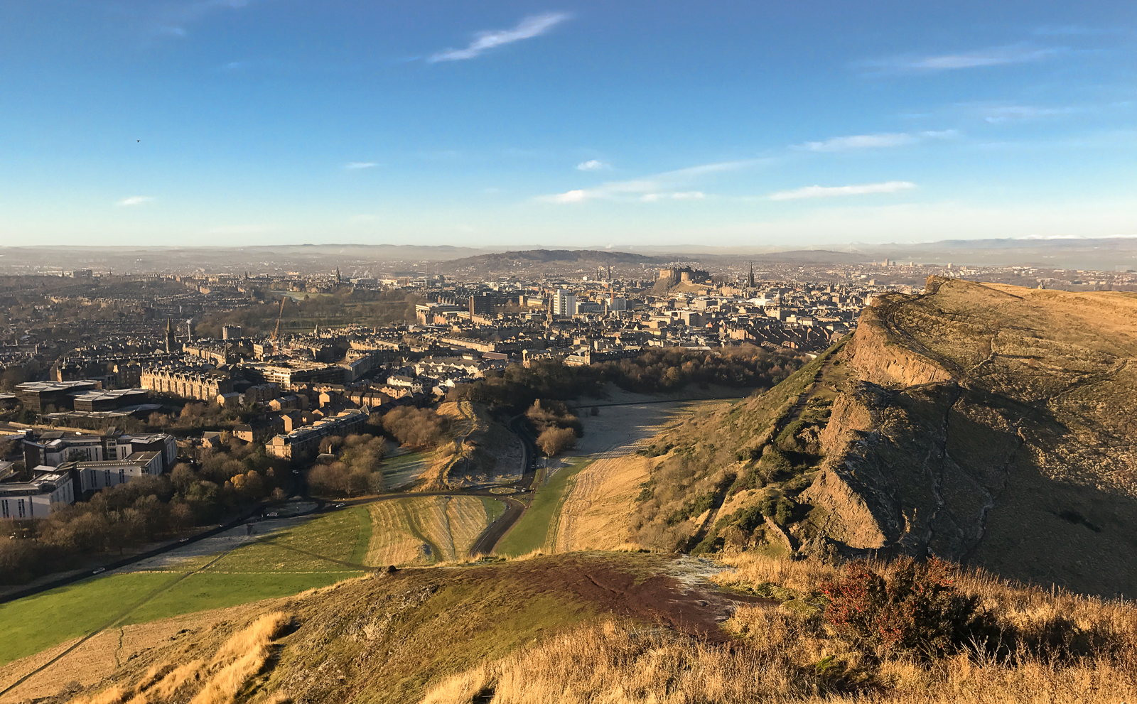 View from summit of Arthurs Seat, Edinburgh
